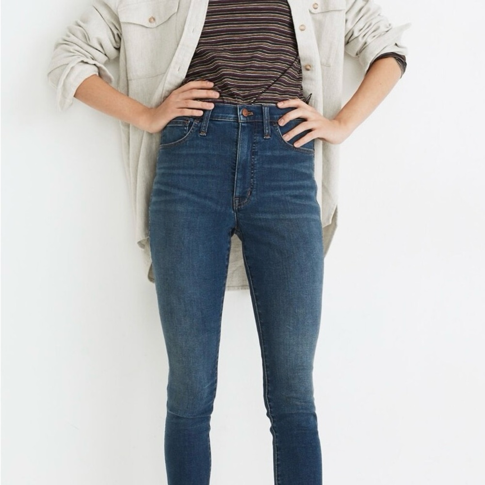 MADEWELL Roadtripper 10” high rise skinny jean sz 27